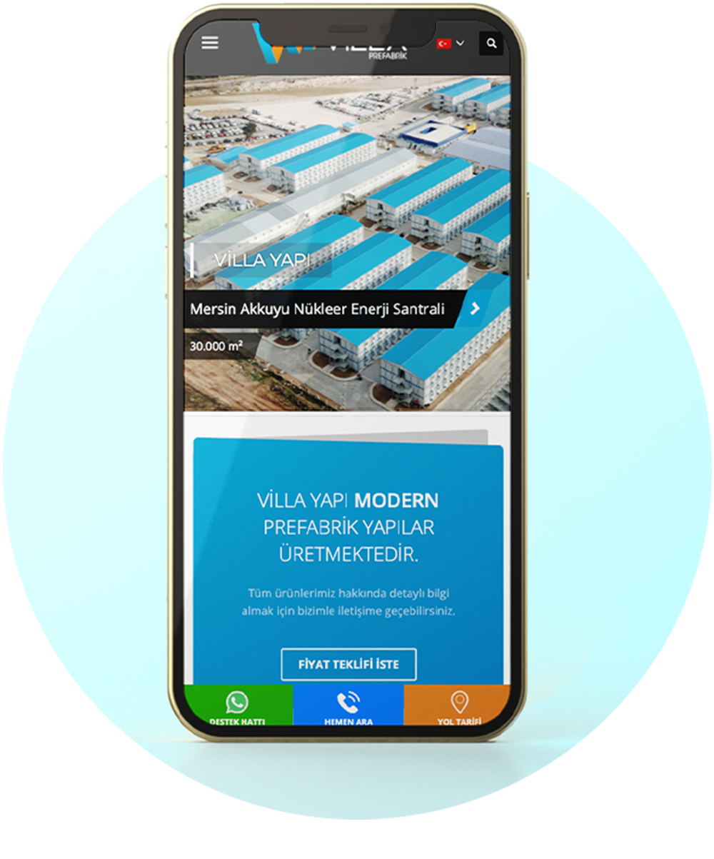 villa yapı mobile mockup